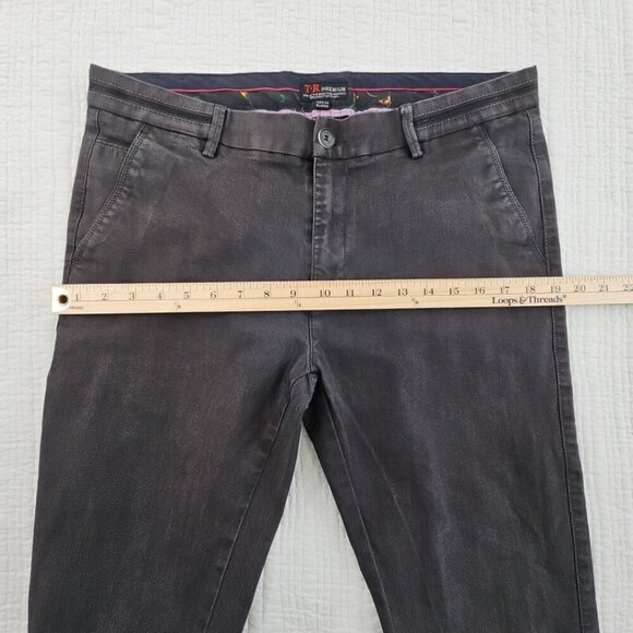 Tailored Recreation Premium Pants Men's 34x34 Black Chambray EUC Stretch TRD-203 - Picture 4 of 16